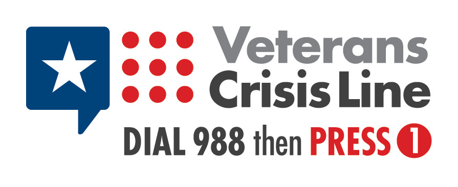 Veterans Crisis Line number. Dial 988 then Press 1
