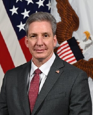 Portrait of Keith Bass, MBA, MPH, Assistant Secretary of War for Health Affairs.  Link to full bio below.