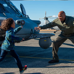 Soldier with daughter