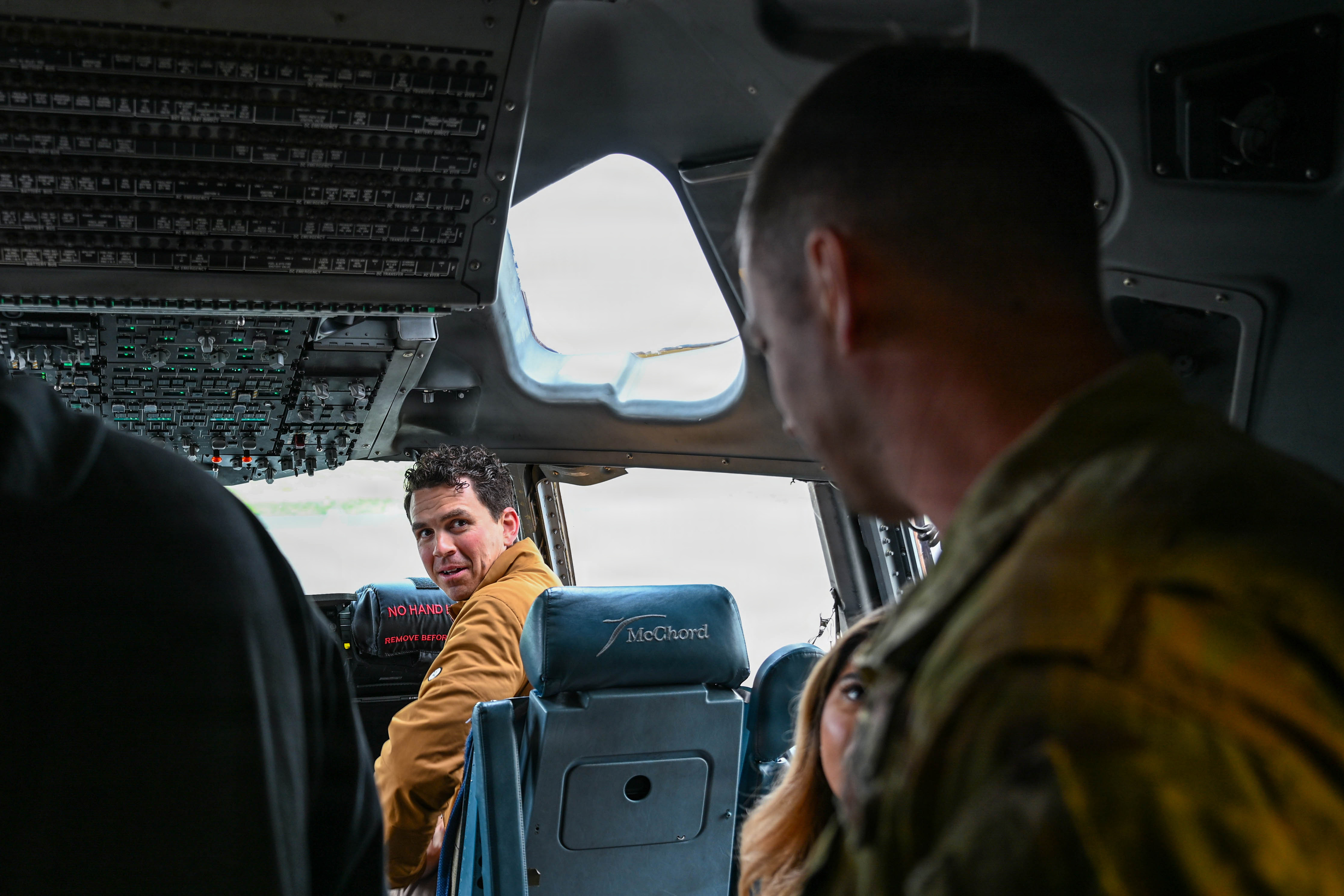 2 men inside a cockpit