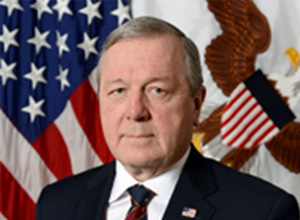 Portrait of The Honorable Maurice L. Todd, Assistant Secretary of War for Readiness.  Link to full bio.